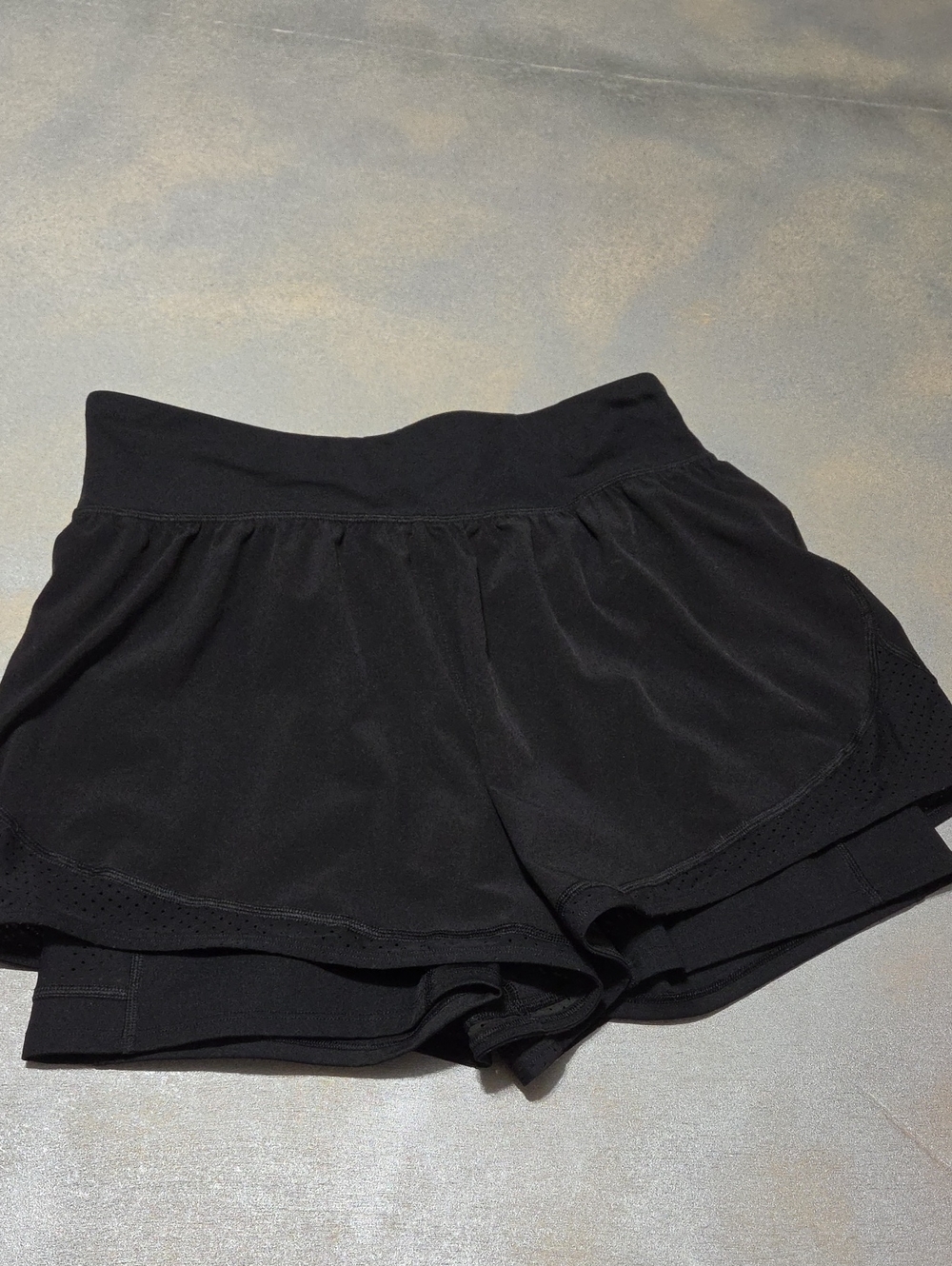 SPANX Black Layered Athletic Shorts